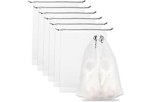Teskyer Transparent Shoe Bags for Travel, 15.7" x 11.8" Waterproof Portable Travel Shoe Storage Bags for Packing - Travel Essentials for Men & Women, 6 PCS