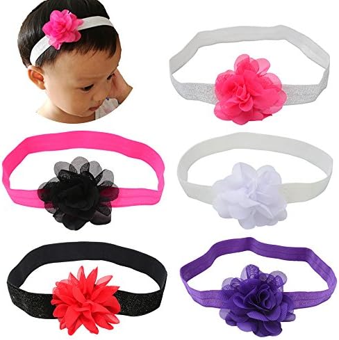 Qino Baby Girl Headbands Multi-Styles Flower and Bow HairBands,Newborn Infant Hair Accessories