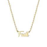 MOMOL 18K Gold Plated Stainless Steel Name Necklace