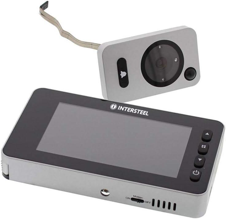 Intersteel Digital Door Viewer Camera DDV 2.1 Including 128MB TF Card, Black-Silver