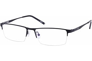 Fullwosing Shortsighted Glasses Nearsighted Glasses Men Women Alloy Half-Frame Strengths -0.5 to -6.0