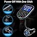 Bluetooth FM Transmitter for Car, Frienda Wireless Radio Adapter Car Kit with Hand-Free Calling, 5V/3.4A Dual USB Ports, On Off Button, A2DP Aux Input/Output TF Card and USB MP3 Player