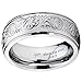 Bonndorf 7MM Stainless Steel Ring With Engraved Florentine Design Size 10
