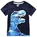 Frogwill Toddler Boys Dinosaur Short Sleeve 3D T-shirt Top Tee Size 6T (5/6Y, Navy)