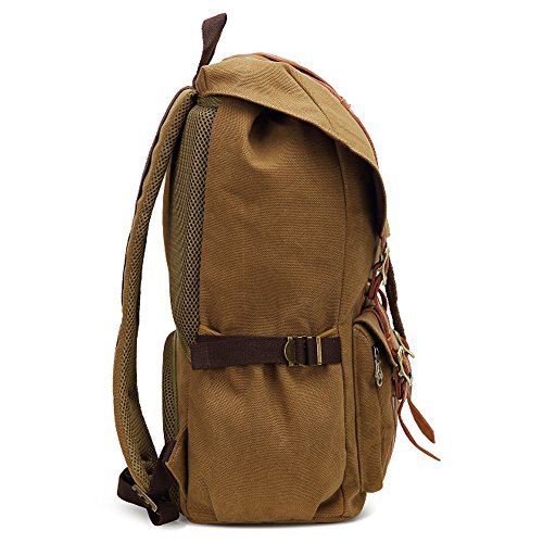 Fresion Sac à dos avec 2 Poches Latérales pour Randonnée Scolaire Sac pour 14 pouces Ordinateur Portablepour Homme et Femme（Nylon Noir）