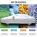 Bliifuu Sedan Car Cover Waterproof Windproof Snowproof UV Protection for Outdoor All Weathers, Breathable Full Exterior Cover Fit Sedan 185