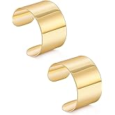 SAMOCO 2Pcs Cuff Bangle Bracelet for Women Cuff Bracelets Open Wide Wire Bracelets Adjustable Tone Wrist Cuff Wrap Bracelet