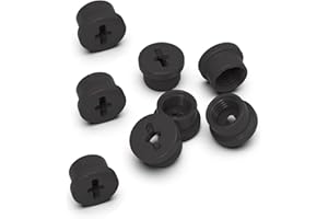 JILINWEI 8Pcs Bladder Valve Screws for Riddell Speedflex Helmet & Speed Lcon, High Impact Resistant Valve Cap, Black