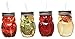 Circleware 69052 Owl Mason Jars Drinking Glasses with Metal Lids and Hard Plastic Straws Set of 4, Glassware for Water Beer and Kitchen & Home Decor Dining Beverage Gifts, 15 oz, Clear