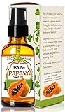 Slice Of Nature VIRGIN PAPAYA OIL - Cold Pressed 100% Pure Papaya Seed Oil with Papaya Enzyme Papain - Papaya Oil for Face Body 1 oz