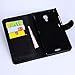 Huawei Ascend Mate 2 Case - Demomm(tm) Flip Pu Leather Wallet Case Holder Cover with Stand Slot / Card for Huawei Ascend Mate 2 Ii (Mate2-Black)