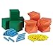 hand2mind Differentiated Plastic Base Ten Blocks Complete Set, Place Value Blocks, Counting Cubes for Kids Math, Base 10 Math Manipulatives for Kids, Kindergarten Homeschool Supplies (Set of 484)