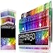 CHROMATEK Glitter Pens 100 Set Best Colors. 200% The Ink: 50 Gel Pens, 50 Refills. Super Glittery Ultra Vivid Colors. No Repeats. Professional Art Pens. New & Improved.