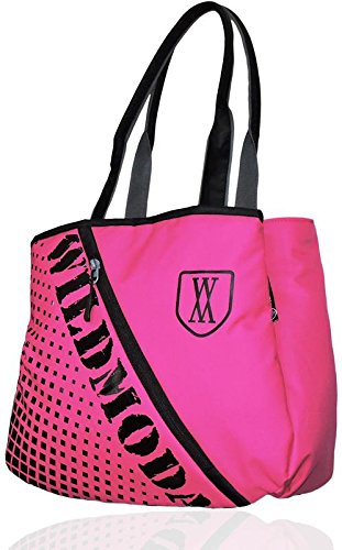 WILD MODA Womania Womens Polyester Shoulder Bag (Pink and Black)