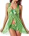 Plus Size Lingerie Babydoll Set for Women(5XL,Apple Green)