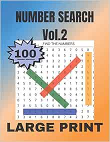 number search vol 2 large print 100 number search