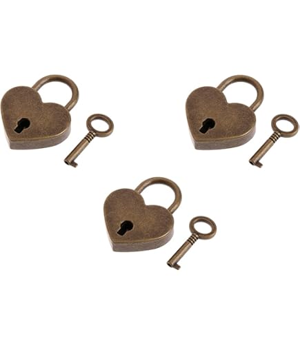 Lock Antique Brass Padlock With Key, 2024 New Jamaica