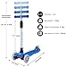 BELEEV Kick Scooter Kids 3 Wheel Scooter, 4 Adjustable Height, Lean to Steer LED Light Up Wheels Children from 3 to 14 Years Old (Dark Blue)