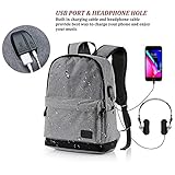 Travel Laptop Backpack for Men Women,Wekine Business Anti Theft Computer Bag with USB Charging Port Headphone Hole,Waterproof Large Compartment School bag for Students Fits 15.6 IN Laptop Notebook Mac