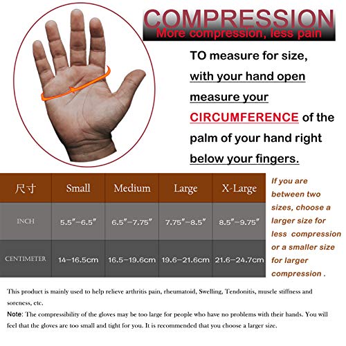 JIUFENTIAN Compression Gloves Copper Arthritis Gloves for Women and Men