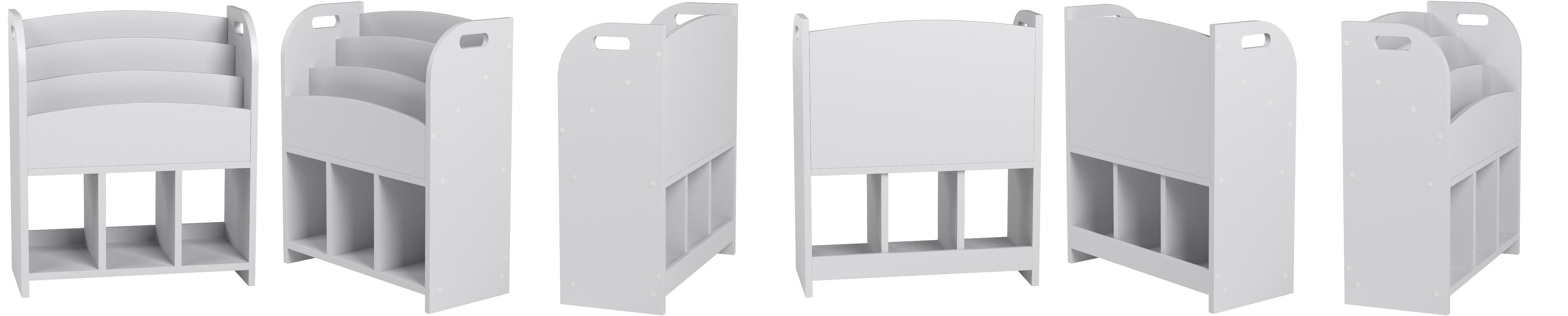 Amazon Co Jp 山善 絵本 ラック 子供用 幅64 5 奥行29 高さ75cm 対応 移動に持ち手 おもちゃ 組立品 ジョイホワイト Ckmr 7565 Jw ホーム キッチン