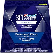 Crest 3D White Luxe Whitestrips Professional Effects - Teeth Whitening Kit 20 Treatments