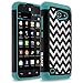 Huawei Fusion 3 Case, RANZ Wave Pattern Print Desgin Impact Dual Layer Shockproof Bumper Hard Case Cover For Huawei Tribute Y536A1/ Fusion 3 (TEAL)