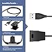 Cablor Fitbit Charge 2 Charger, 2 PCS Replacement USB Charging Charger Cables for Fitbit Charge 2 with Cable Cradle Dock Adapter for Fitbit Charge 2 Smart Watch(Black,55cm)