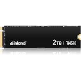 INLAND TN510 2TB NVMe SSD PCIe 5.0 Gen5x4 Internal Solid State Drive | Up to 10,000MB/s Read 8,500MB/s Write, M.2 2280 Form Factor, for AI Applications, Gaming, and Video Editing