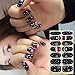 WOKOTO 6 Sheets Adhesive Nail Art Polish Sticker Strips With 1Pcs File Winter Nail Wraps Decals Manicure Kits For Christmas