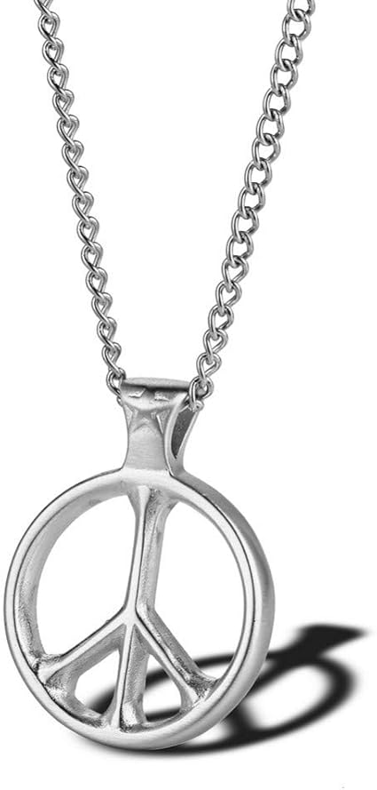 Jjzcsxh Retro Star Mit Der Gleichen Anti Kriegs Friedenszeichen Halskette Personalisierte Manner Und Frauen Paar Titan Stahl Anhanger Halskette Silver Amazon De Sport Freizeit