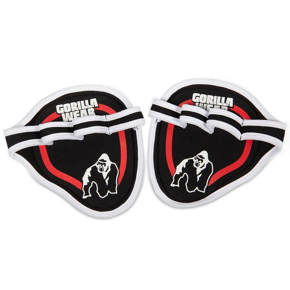 Gorilla Wear Palm Grip Pads Bodybuilding and Fitness Accessory Black/Red