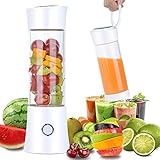 Portable Blender,【2019 Newest】Pendali Personal Size Smoothie Juice Blender Fruit Mixer Six Blades in 3D, 480ml Glass Juicer Cup with 4000mAh USB Rechargeable for Travel Office, (FDA BPA Free)