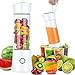 Portable Blender,【2019 Newest】Pendali Personal Size Smoothie Juice Blender Fruit Mixer Six Blades in 3D, 480ml Glass Juicer Cup with 4000mAh USB Rechargeable for Travel Office, (FDA BPA Free)