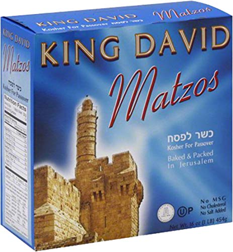 Matzo Passover Matzah Israeli Kosher For Passover King David Matzos One Pound Box (1 LB Box)