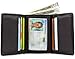 Big Skinny Men's Tri-Fold Leather Slim Wallet, Holds Up to 25 Cards, Black