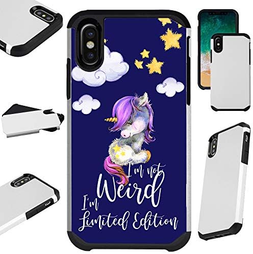 Compatible with Apple iPhone XR 6.1" Case Hybrid TPU Fusion Phone Cover (I Am Unicorn)