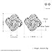 Buycitky Sterling Silver Plated Cubic Zirconia Love Knot Stud Earrings for Women Silver Love Knot Ear Rings
