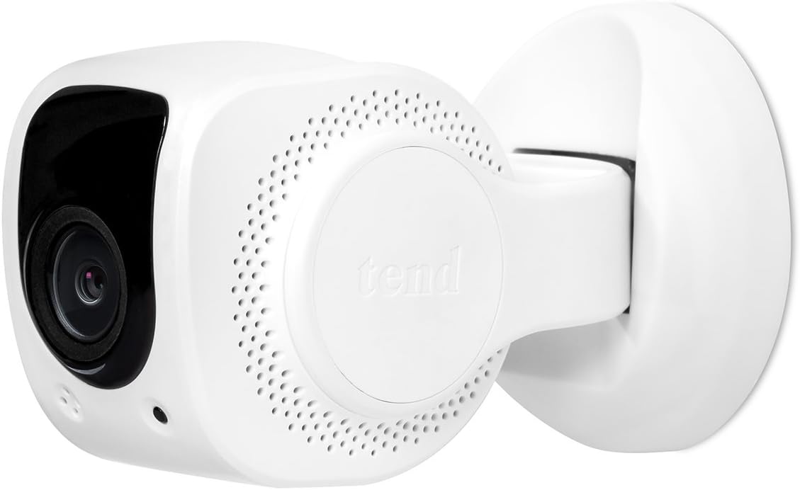 Tend Insights Lynx Indoor 1080P Wifi Home Security Camera With Night Vision And Facial Recognition White