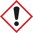 Accuform LZH607PS2 Adhesive Coated Paper GHS Pictogram Label, Exclamation Mark, 1" x 1", Red/Black on White (Roll of 250)
