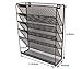 PAG Hanging Wall File Holder Mail Sorter Magazine Rack Office Supplies Metal Mesh Desk Organizer, 6 Tier, Black