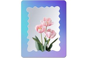 7''X 5.5'' Magnetic Locker Mirror Cute Decorative Mirror Suitable for School Lockers Bathrooms Home Refrigerators Locker Acce