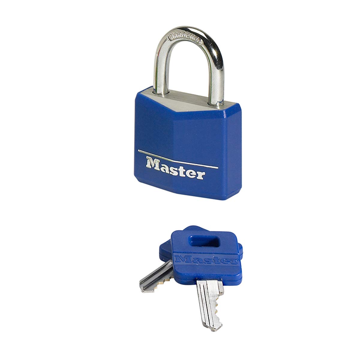 Master Lock 9140EURDBLK Key Padlock in Aluminium with Vinyl Cover, Random Color, 4 x 5,9 x 1,3 cm