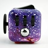 Fidget toys Cube With BONUS CASE for Fidgeters! Relieve Stress, Anxiety, and Boredom for Children and Adults (19#Night Sky)