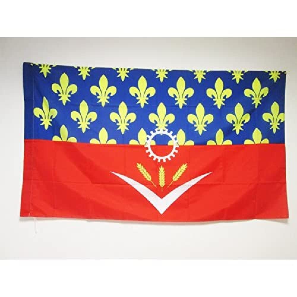 AZ FLAG - French Department of Seine-Saint-Denis Flag - 3x5 Ft - Department of France Banner with Sleeve - 100% Polyester - Fade Resistant - Vivid Colors - 3' x 5' Feet - 150x90 Cm
