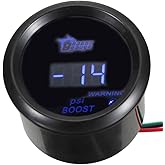 ESUPPORT Car 2" 52mm Digital Turbo Boost Gauge PSI Blue LED Universal Meter Kit