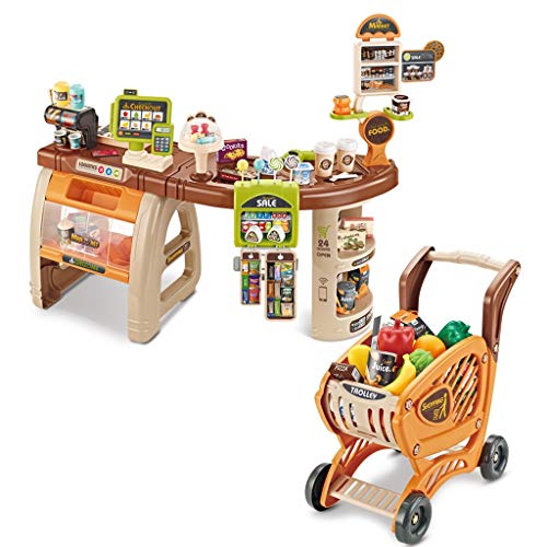 Children Grocery Store Playset, Role Play Toy Supermarket Shopping Set