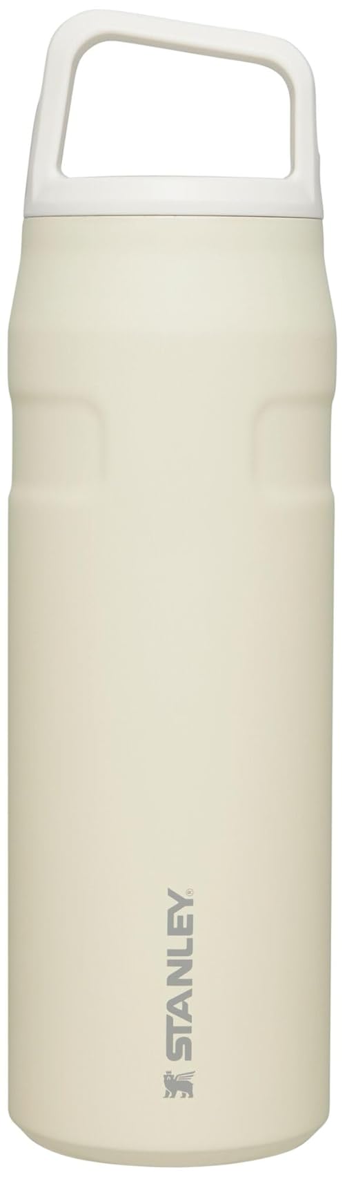 Stanley IceFlow Cap and Carry Water Bottle 24 oz | Wide Mouth Twist Lid | Lightweight and Leakproof for Travel and Sports | Insulated Stainless Steel | BPA-Free | Cream Glimmer