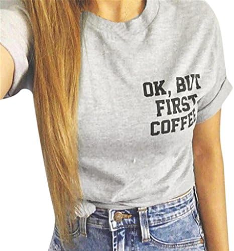 Leoy88 Women T-shirt Short Sleeve Printed Tops Casual Blouse (4)