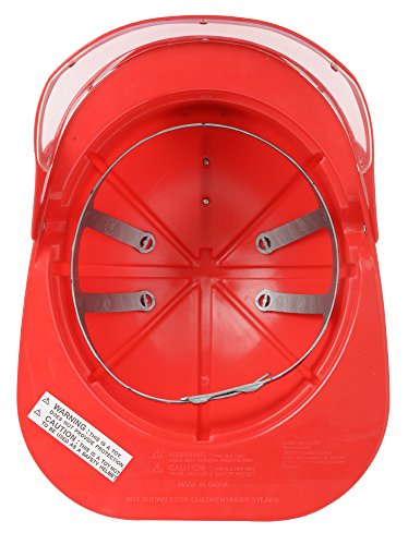 Aeromax Firefighter Helmet with movable visor, RED, Adjustable Size